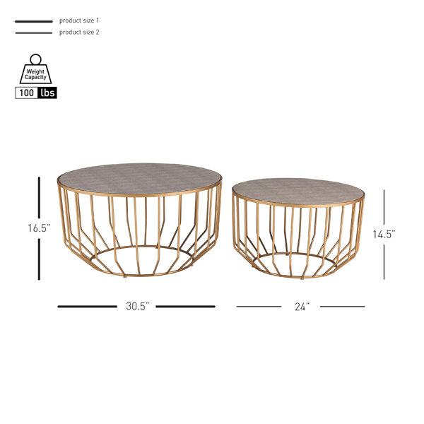 Trent Austin Design® Hetton Frame 2 Bunching Tables